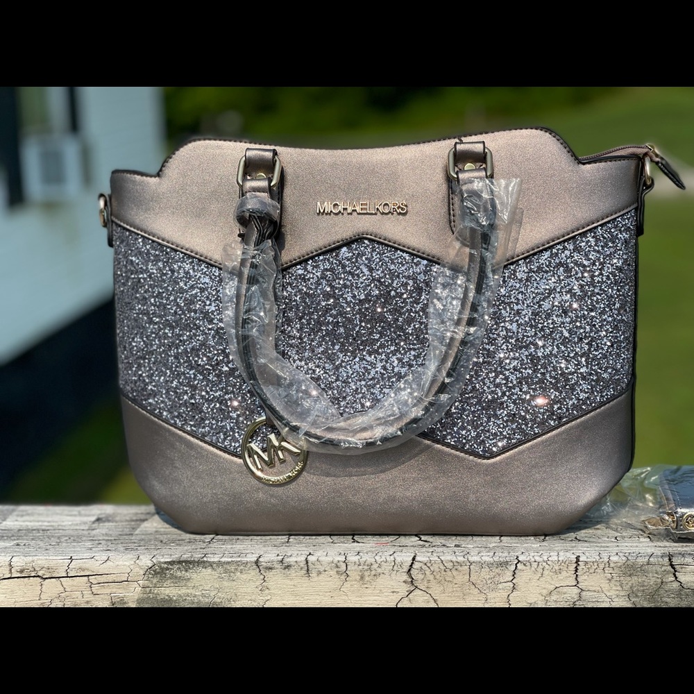 Sparkling Michael Kors purse and matching wallet